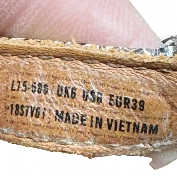 Fitflop Womens Tia Sandals size 8 black leather & Python fringe thongs - Picture 8 of 12